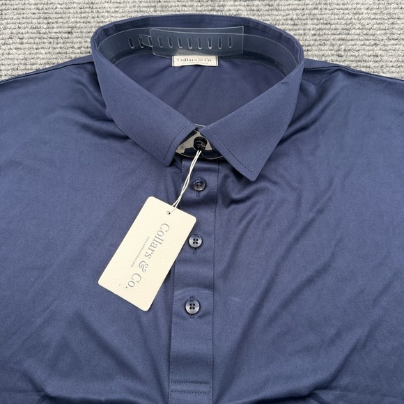 Collars & Co. Other - Collars and Co Collar Polo Shirt Men's Size 2XL Relaxed Stretch Navy Blue NWT